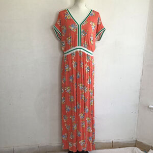 Matilda Jane Women Elegant Orange Floral Maxi Dress XL